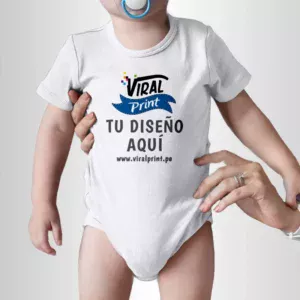 Body para bebe o bebecrece blanco con estampado personalizado a full color